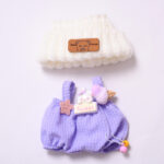 Purple suspenders+White hat