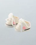 White pink-edged casual shoes