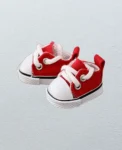 Red canvas shoes