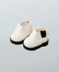 White leather boots