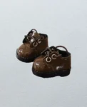 Brown lace-up leather shoes