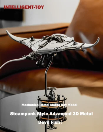 Innovative Mechanical Metal Manta Ray Model